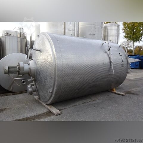 Темперируемый смесительный бак 16 000 л из V2A с якорной мешалкой.  K0206