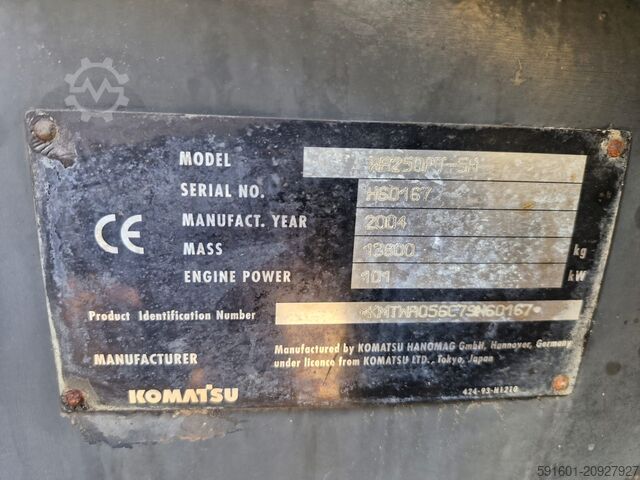погрузчик с колёсным шасси komatsu WA250T-5H