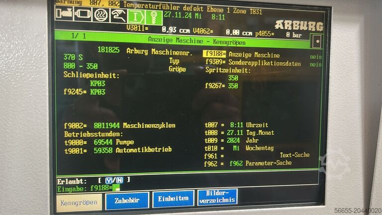 Машина для литья под давлением Arburg Arburg 370 s 800-350 181825