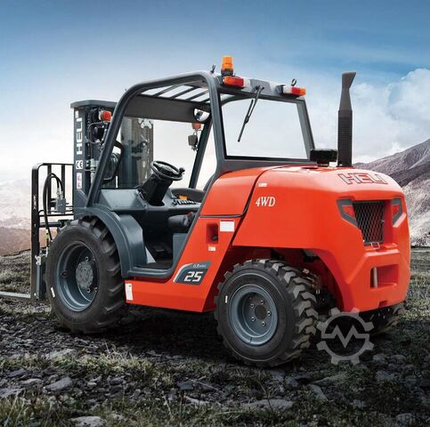 Дизельный вилочный погрузчик для бездорожья Heli CPCJ25 - Gelände kompakt - 2,5t 3,7m Hub Triplex KUBOTA