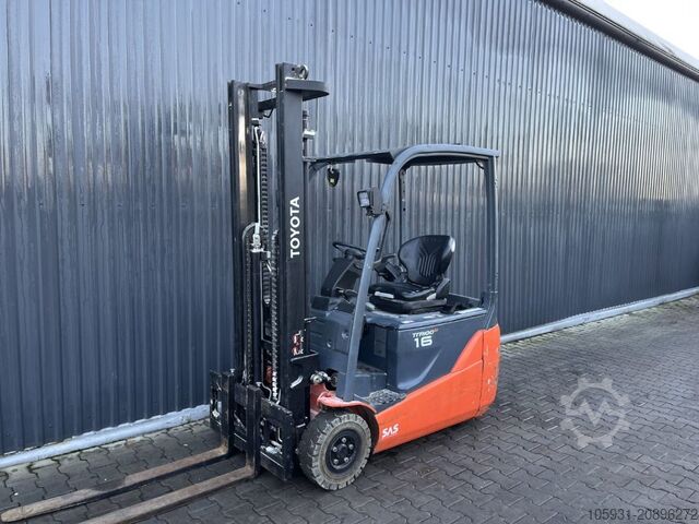 Электрический 3-колесный вилочный погрузчик Toyota 8FBE16T