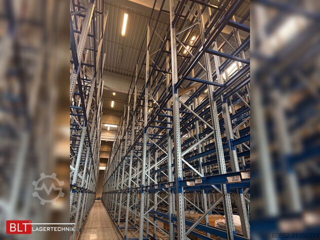 Стеллаж для тяжелых грузов, промышленный стеллаж, высокостеллажная система SSI Schäfer PR600 – 14,10 lfm Höhe 7,50m, Boden + 4, Fachlast: 3500kg