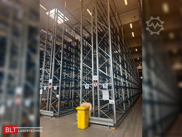 Стеллаж для тяжелых грузов, промышленный стеллаж, высокостеллажная система SSI Schäfer PR600 – 101 lfm | Höhe 4,90m Boden + 2 Ebenen | Fachlast bis 3500 kg