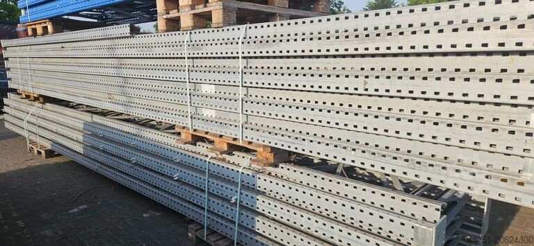 Паллетный стеллаж 16,5 м, высота 7,5 м, 3 уровня Galler Omega