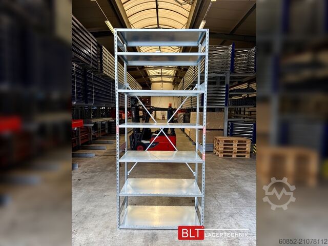 консольный стеллаж 1,33 lfm Gebrauchtes STOW Fachbodenregal 300cm hoch, 60cm tief, 7 Lagerebenen