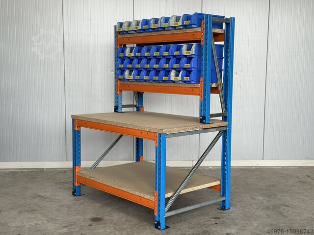 Общая ширина: 1550 мм /вкл. штабелирующие ящики Stow Pal Rack NS Packtisch Versandtisch Arbeitstisch