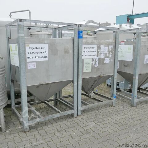 Конический контейнер V2A объемом 1000 литров  9405