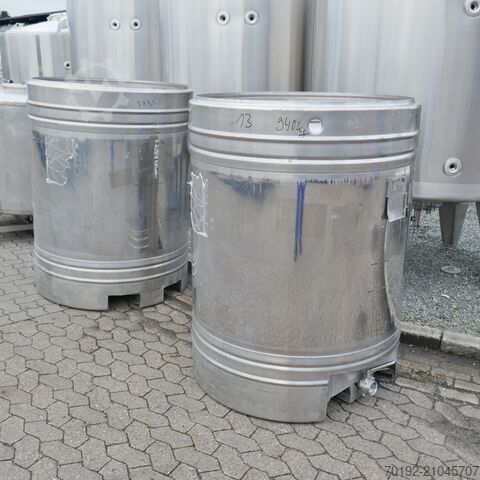 Круглый контейнер объемом 1000 литров из V2A Schwarz 9465