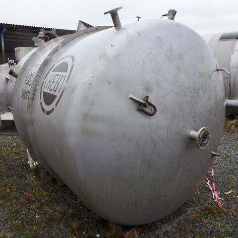 Вакуумный резервуар 9140 л с внутренним полным змеевиком из трубы V2A  9338