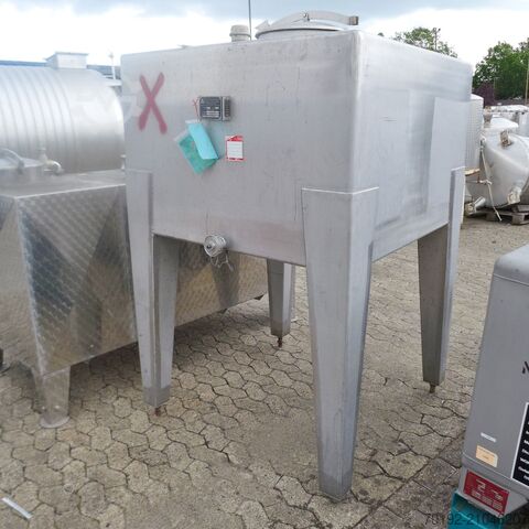 Прямоугольный резервуар 1100 литров из V4A ASCA Apparate Behälterbau 9152