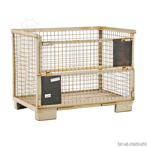 Б/у сетчатый ящик, прочная конструкция, штабелируемый, 2 откидные створки с одной стороны Kruizinga 99-003GB