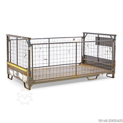 Б/у штабелируемый и складной сетчатый контейнер с 4 стенками, Д: 2100, Ш: 1200, В: 980 мм. Kruizinga 98-7589GB