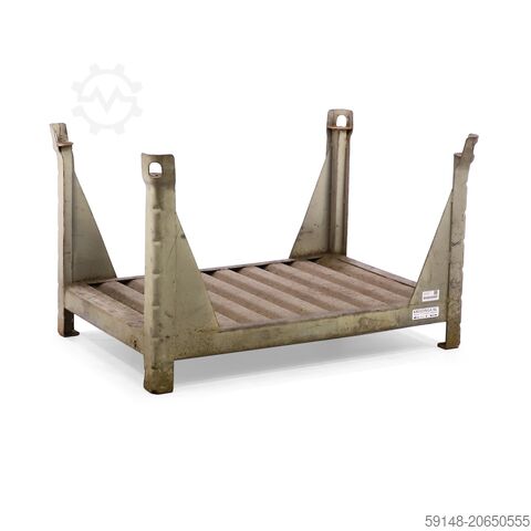 Б/у штабелируемые ящики из стали прочной конструкции с четырьмя открытыми стенками, Д: 1260, Ш: 860, Kruizinga 99-8944GB