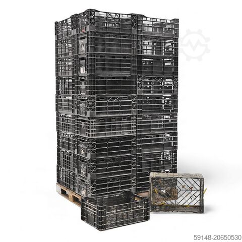 Б/у евроконтейнеры с перфорированными стенками и дном, Д: 600, Ш: 400, В: 240 (мм). 45 литров. Kruizinga 99-6287GB-PAL