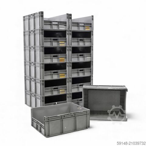 Б/у евро-контейнеры с ручками, Д: 800, Ш: 600, В: 320 мм. 122 литра, Д: 800, Ш: Kruizinga 98-594GB-PAL