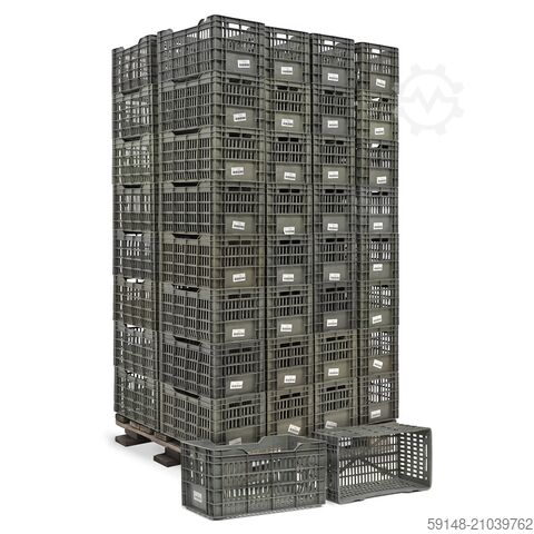 Ящики для фруктов и овощей, б/у, ящик AGF, перфорированные стенки и дно, Д: 500, Ш: 300, Kruizinga 99-5469GB-PAL