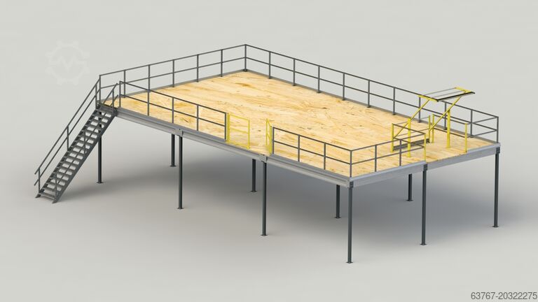 Платформа для хранения 320 m², Traglast: 350 kg/m² Lichte Höhe: 3,0m | Raster: 4,0 x 5,0 m