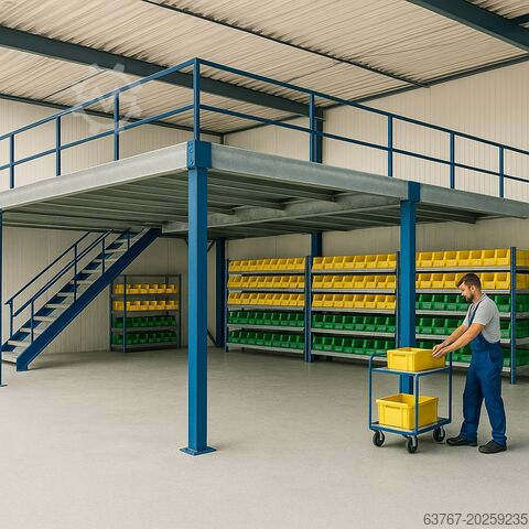 Складская платформа | Сталевая платформа | Мезонин Traglast: 500 kg/m² | ab 30 m² | Lichte Höhe: 3,0 m | 5,0 x 6,0 m