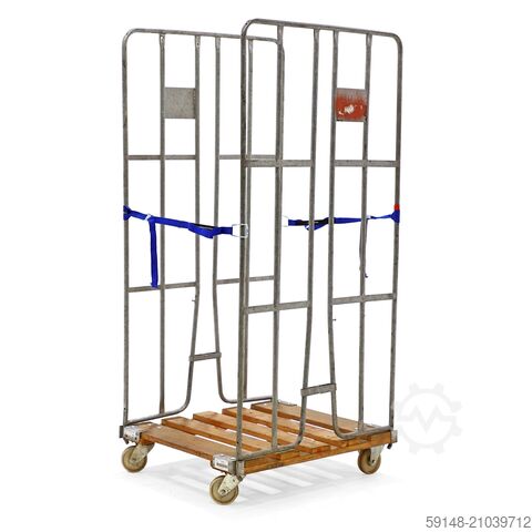 Бывшие в употреблении роликовые контейнеры, 2-сторонние, с прижимными стенками + 2 нейлоновых стяжны Kruizinga 98-2946GB