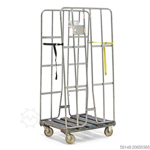 Б/у роликовые контейнеры, 2-сторонние прижимные стенки + 2 нейлоновых стяжных ремня, Д: 800, Ш: 680, Kruizinga 98-1927GB