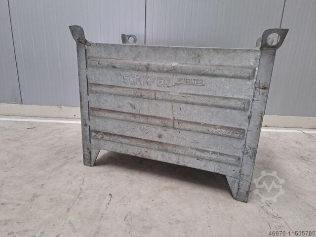 Штабелируемый контейнер Металлический контейнер SSI Schäfer/ Abm.: 850x550x670mm (BxTxH) / feuerverzinkt / stapelbar / 4 Kranösen