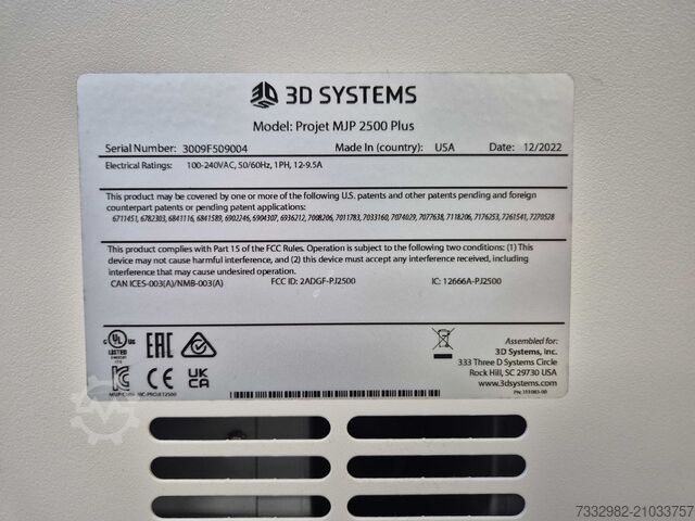 3D-принтер 3D Systems Projet MJP 2500 Plus