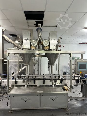 Двуголовочная автоматическая шнековая дозирующая машина, двойная головка, модель из нержавеющей стал All-Fill DHA Stainless steel