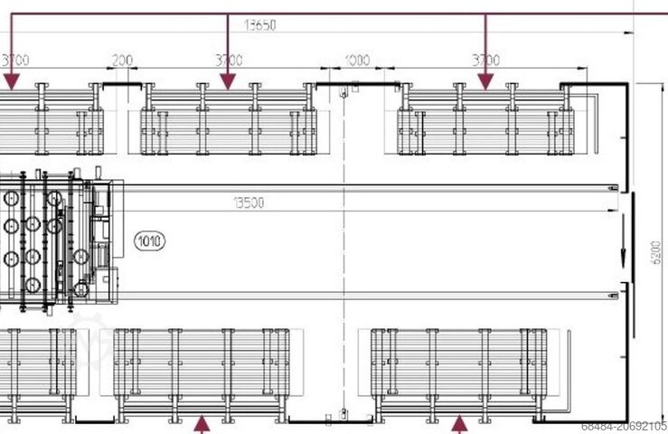 линия резки стекла с загрузчиком LISEC LBR+ATHD+GFB37-33+BTS37-33