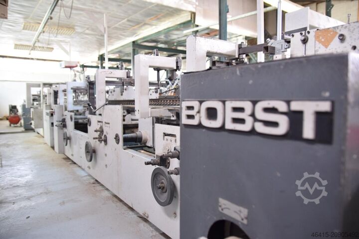 склеивающая линия (фальцевально-склеивающая машина) BOBST Domino 85 M 4/6 corner