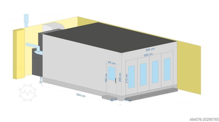 Покрасочная камера серии EZ, модель 5x3,5 Kabina lakiernicza model serii EZ 5x3,5