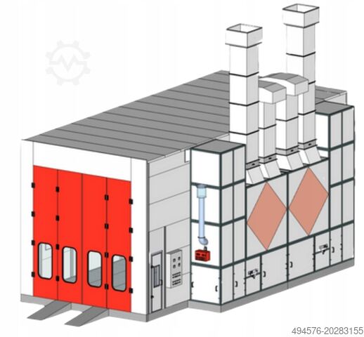 Покрасочная камера 12x5x5 м с подиумом ABC-Group 