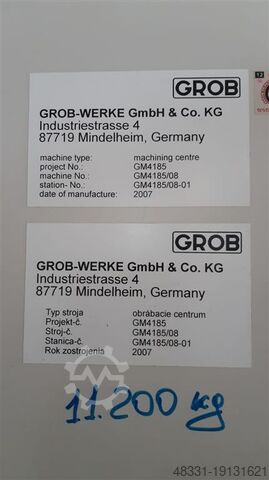 Обрабатывающий центр - горизонтальный GROB-WERKE G300