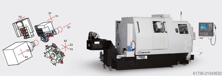 автоматический токарный станок HANWHA STL 38 HY3
