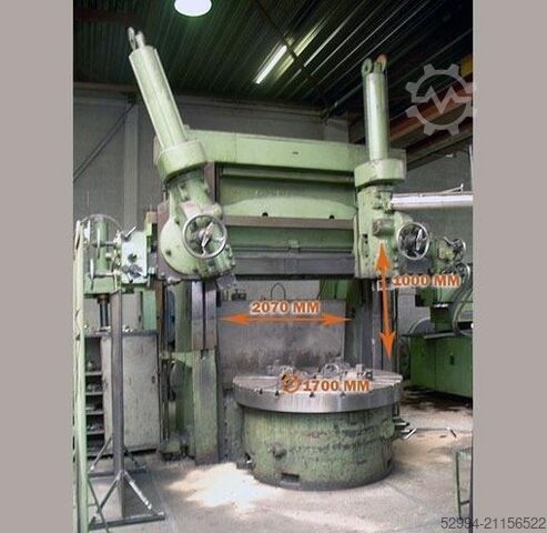 Вертикальные токарные станки обычные и с ЧПУ Schiess Ø 2070 x H 1330 mm