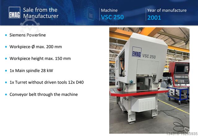 Вертикальный токарный станок EMAG VSC 250
