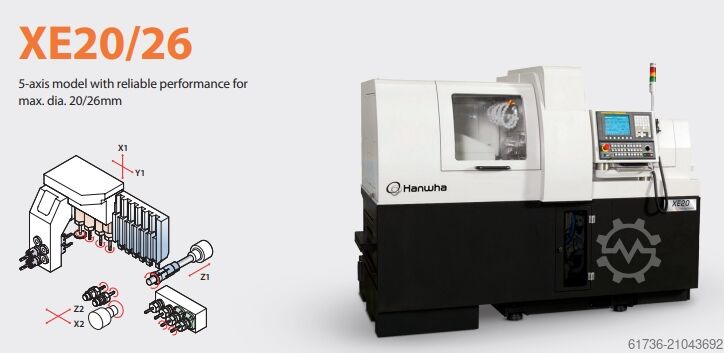 автоматический токарный станок HANWHA XE26 H Fanuc