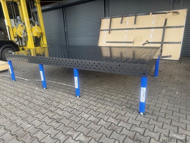 Сварочный стол, перфорированный стол, поворотный сварочный стол Protec 4000 x 2000 x 200mm,  D28