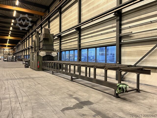 Дробеметная установка с дробеметными корзинами  