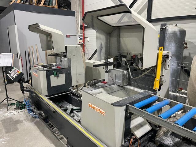 двухголовочная торцовочная пила для алюминия и ПВХ Elumatec DG 142 E555