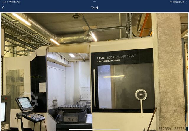 Обрабатывающий центр DMG MORI DMC 100 U duoBLOCK