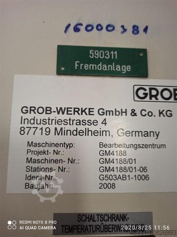 Обрабатывающий центр - горизонтальный GROB-WERKE G500