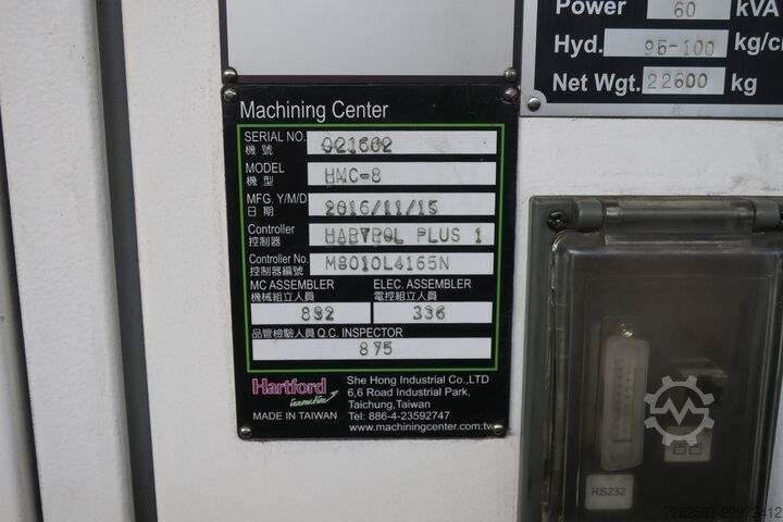 вертикальный обрабатывающий центр Hartford HMC-8