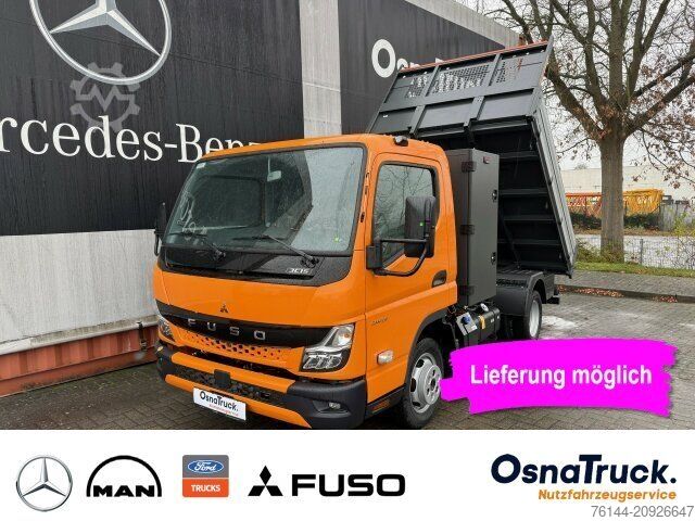 Самосвал-фургон MITSUBISHI 3C15 Hinterkipper + Box Klima,AHK 3,5t,Diff.-Sp.