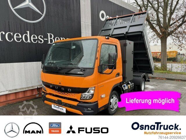 Самосвал-фургон MITSUBISHI 3C15 Hinterkipper + Box Klima,AHK 3,5t,Diff.-Sp.