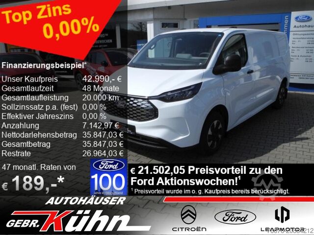 Фургон FORD e-Transit Custom L2 Trend - 230V (2,3kW), Allw.