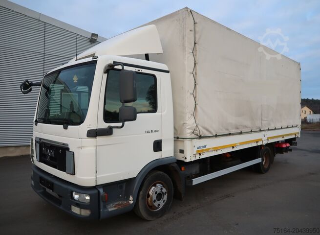 Грузовик с бортовой платформой и брезентом MAN TGL 8.180 BL Pritsche + Plane