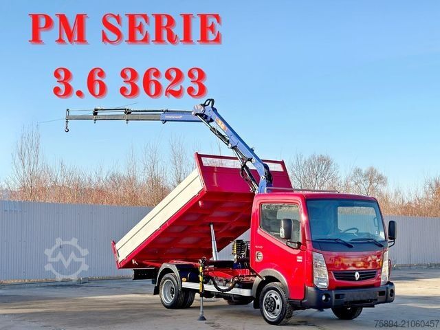 Фургон с краном на шасси грузовика RENAULT MAXITY 140 DXI * KIPPER 4,30m+PM SERIE 3.6 3623