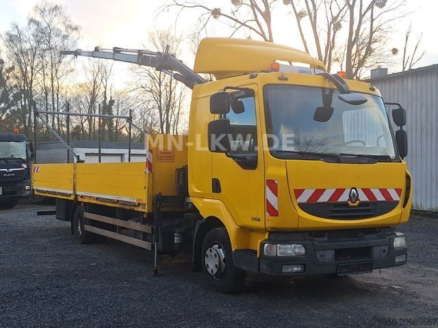 Фургон с краном на шасси грузовика RENAULT MIDLUM 220 DXI HIAB KRAN 9,1m TÜV 07/2026