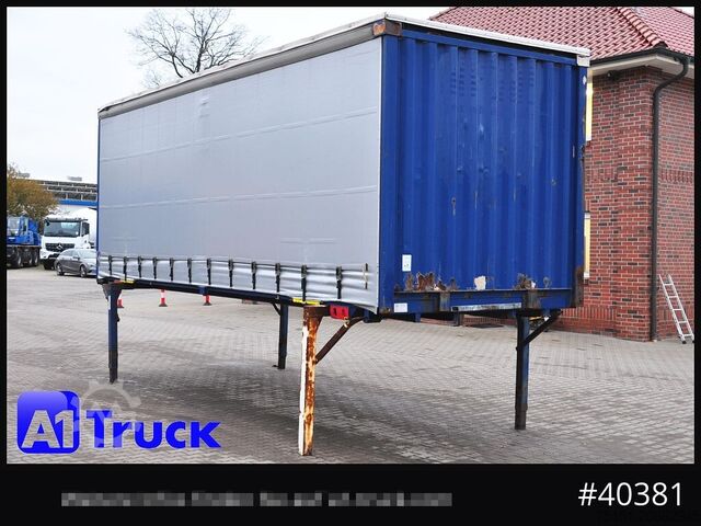 Сменный кузов с платформой и тентом KRONE Wechselbrücke 7,45 neue Plane, Bordwand