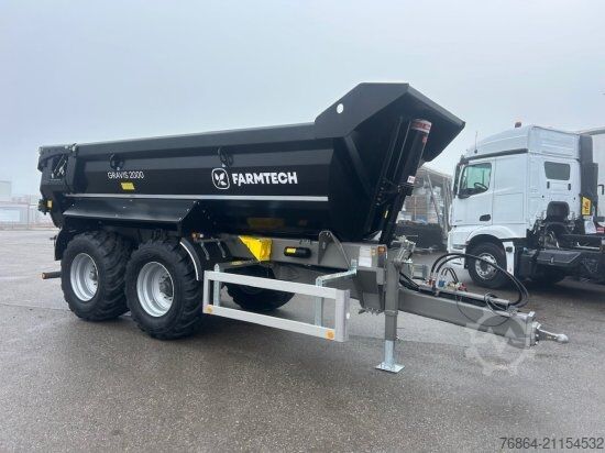 Самосвальный прицеп Farmtech FARMTECH, TANDEM-SCHWERLAST-MULDENKIPPER GRAVIS 2000,  HYDR. HECKKLAPPE, HARDOX